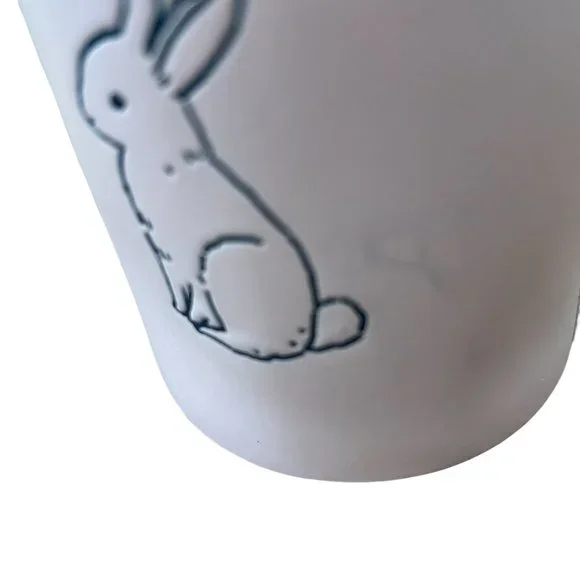 Rae Dunn NWT Peachy Pink Hop To It Candle with Bunny - Picture 6 of 6